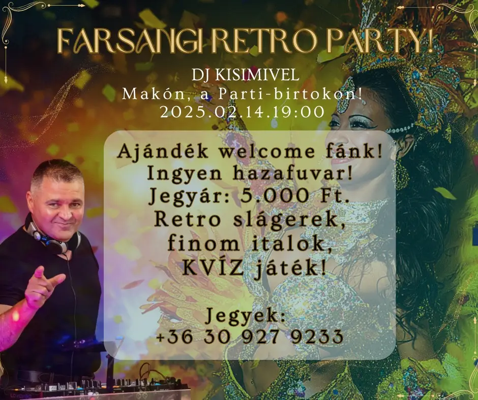 Farsang Retro Party at Party Estate!